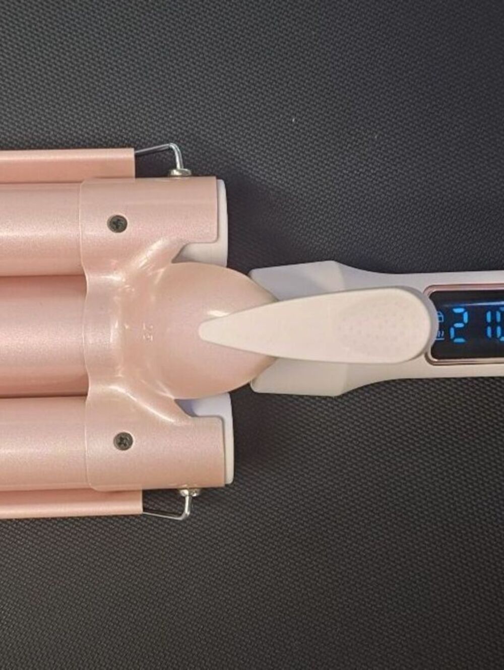 SAVVY SA1054 Triple Barrel Hair Waver 1” Pink Digital Ceramic Beach Wave Iron